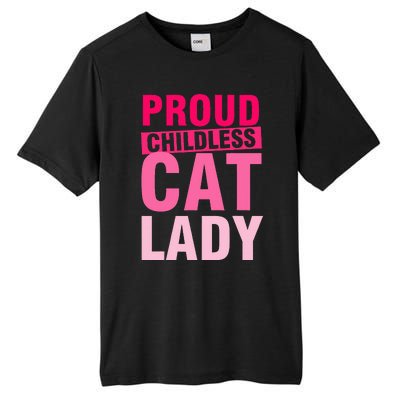 Proud Childless Cat Lady Vintage Design Tall Fusion ChromaSoft Performance T-Shirt