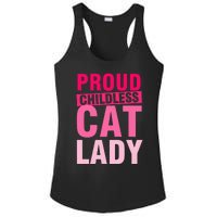 Proud Childless Cat Lady Vintage Design Ladies PosiCharge Competitor Racerback Tank