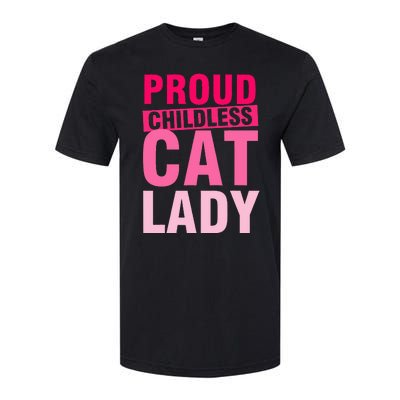 Proud Childless Cat Lady Vintage Design Softstyle CVC T-Shirt