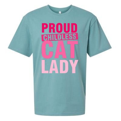 Proud Childless Cat Lady Vintage Design Sueded Cloud Jersey T-Shirt