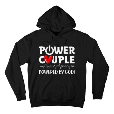 Power Couple Christian Couples Matching Valentines Day Hoodie