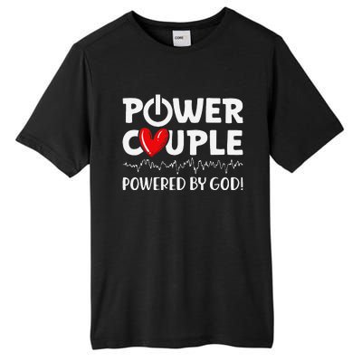 Power Couple Christian Couples Matching Valentines Day Tall Fusion ChromaSoft Performance T-Shirt