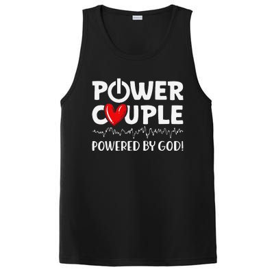 Power Couple Christian Couples Matching Valentines Day PosiCharge Competitor Tank