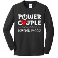 Power Couple Christian Couples Matching Valentines Day Kids Long Sleeve Shirt