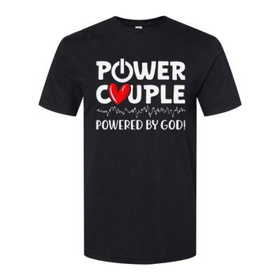 Power Couple Christian Couples Matching Valentines Day Softstyle® CVC T-Shirt