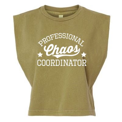 Professional Chaos Coordinator Funny Mom Teacher Gift Garment-Dyed Women's Muscle Tee