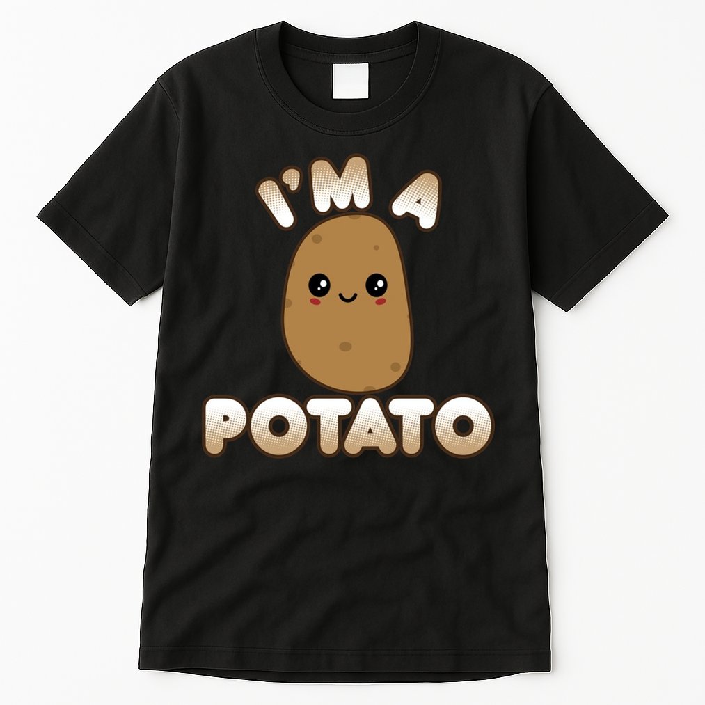Potato Costume Cute Kawaii Style Smiling IM A Potato Tall T-Shirt