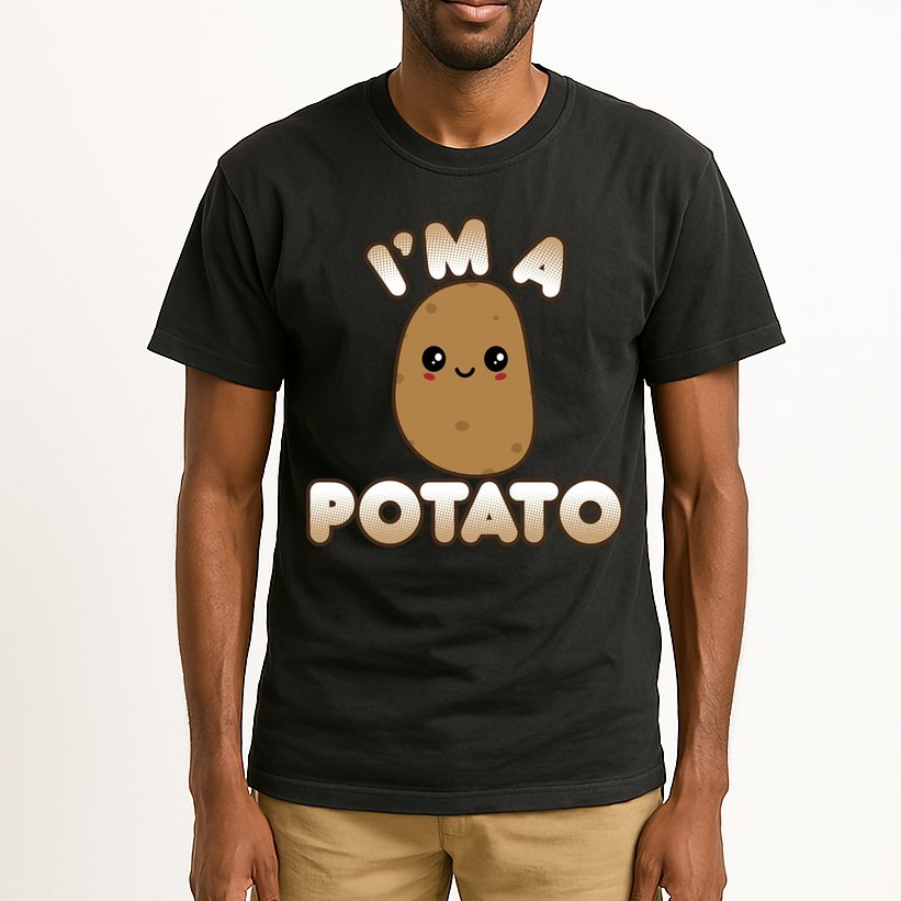 Potato Costume Cute Kawaii Style Smiling IM A Potato Tall T-Shirt