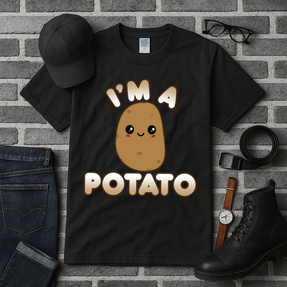 Potato Costume Cute Kawaii Style Smiling IM A Potato Tall T-Shirt