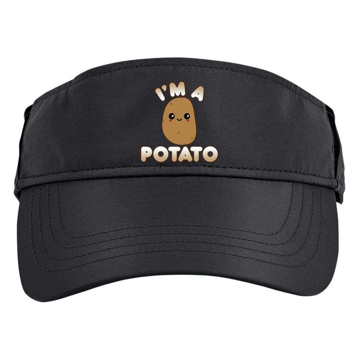 Potato Costume Cute Kawaii Style Smiling IM A Potato Adult Drive Performance Visor