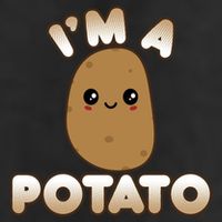 Potato Costume Cute Kawaii Style Smiling IM A Potato Adult Drive Performance Visor