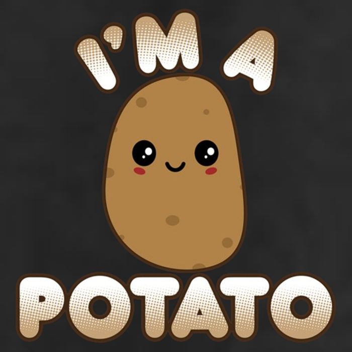 Potato Costume Cute Kawaii Style Smiling IM A Potato Adult Drive Performance Visor