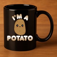 Potato Costume Cute Kawaii Style Smiling IM A Potato 11oz C Handle Ceramic Mug