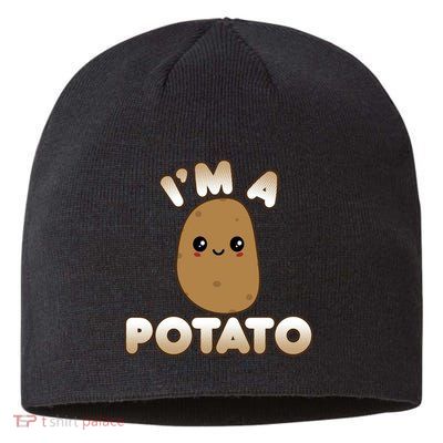 Potato Costume Cute Kawaii Style Smiling IM A Potato Sustainable Beanie