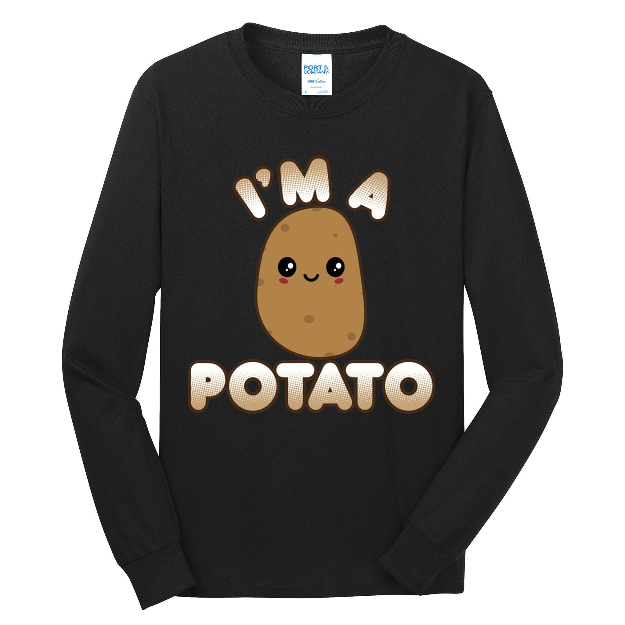 Potato Costume Cute Kawaii Style Smiling IM A Potato Tall Long Sleeve T-Shirt