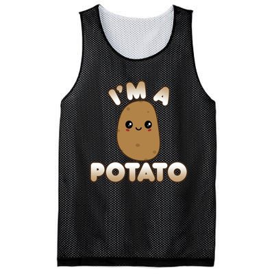 Potato Costume Cute Kawaii Style Smiling IM A Potato Mesh Reversible Basketball Jersey Tank