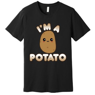 Potato Costume Cute Kawaii Style Smiling IM A Potato Premium T-Shirt