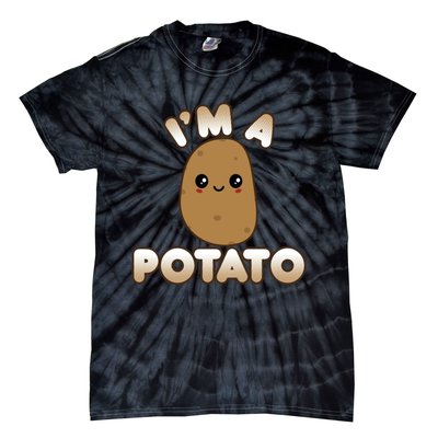 Potato Costume Cute Kawaii Style Smiling IM A Potato Tie-Dye T-Shirt