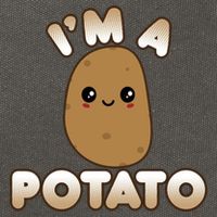 Potato Costume Cute Kawaii Style Smiling IM A Potato Cotton Canvas Backpack