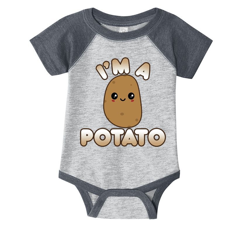 Potato Costume Cute Kawaii Style Smiling IM A Potato Infant Baby Jersey Bodysuit