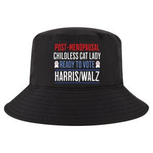 Postmenopausal Childless Cat Lady Ready To Vote Kamala Cool Comfort Performance Bucket Hat