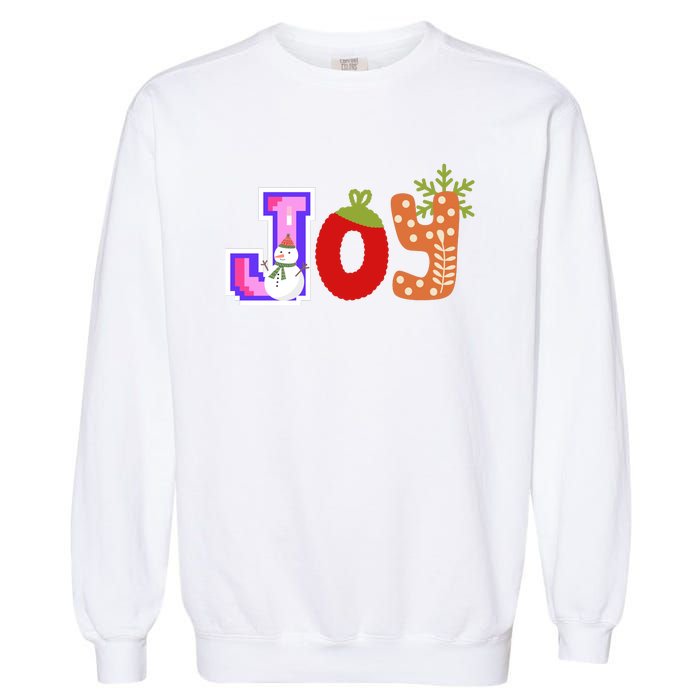 Personalized Christmas Christmas Reindeer Christmas Joytoddlercrew Neck Pul Garment-Dyed Sweatshirt