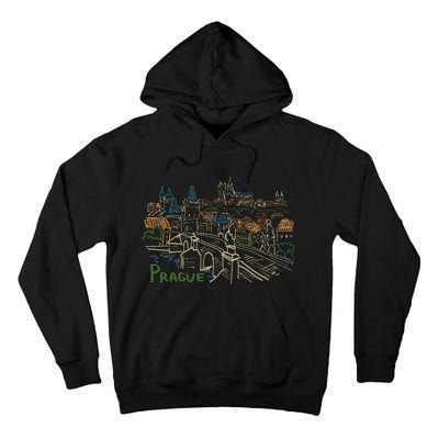 Prague City Charles Bridge Tall Hoodie