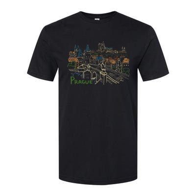 Prague City Charles Bridge Softstyle CVC T-Shirt