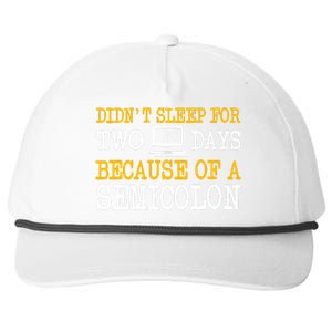 Programmer Coder Computer Software Engineer Web Developer Snapback Five-Panel Rope Hat