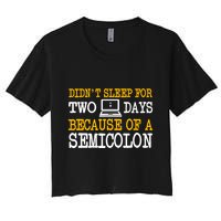Programmer Coder Computer Software Engineer Web Developer Women's Crop Top Tee