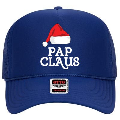 Pap Claus Christmas Family Group Matching Pajama Gift High Crown Mesh Back Trucker Hat