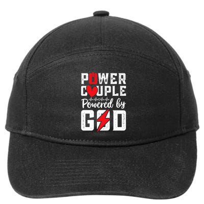 Power Couple Christian Couple Matching Christ Jesus Faith Fa Gift 7-Panel Snapback Hat