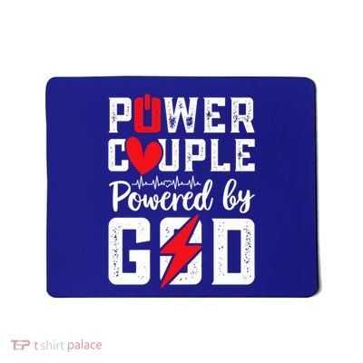 Power Couple Christian Couple Matching Christ Jesus Faith Fa Gift Mousepad