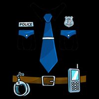 Police Costume Cop Uniform Officer Halloween 16 in Basic Backpack