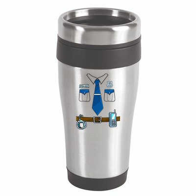 Police Costume Cop Uniform Officer Halloween 16oz Travel Tumbler