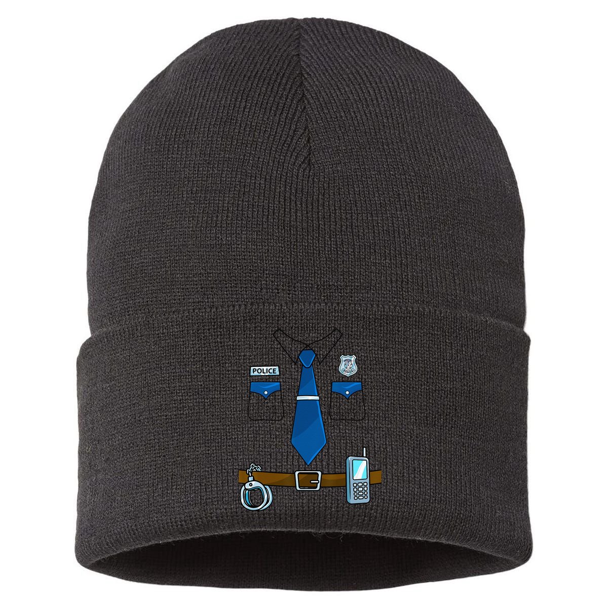 Police Costume Cop Uniform Officer Halloween Sustainable Knit Beanie