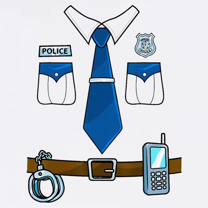Police Costume Cop Uniform Officer Halloween Doggie Tank