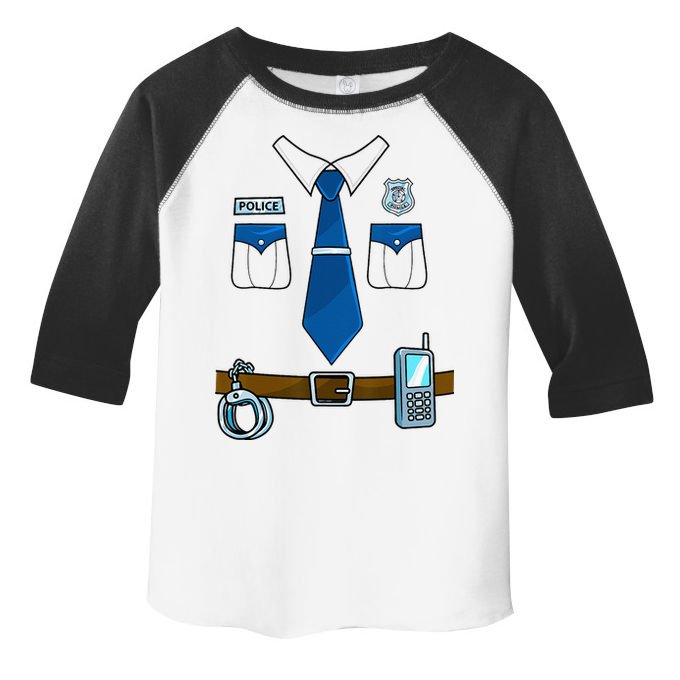 Police Costume Cop Uniform Officer Halloween Toddler Fine Jersey T-Shirt