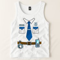 Police Costume Cop Uniform Officer Halloween Tank Top