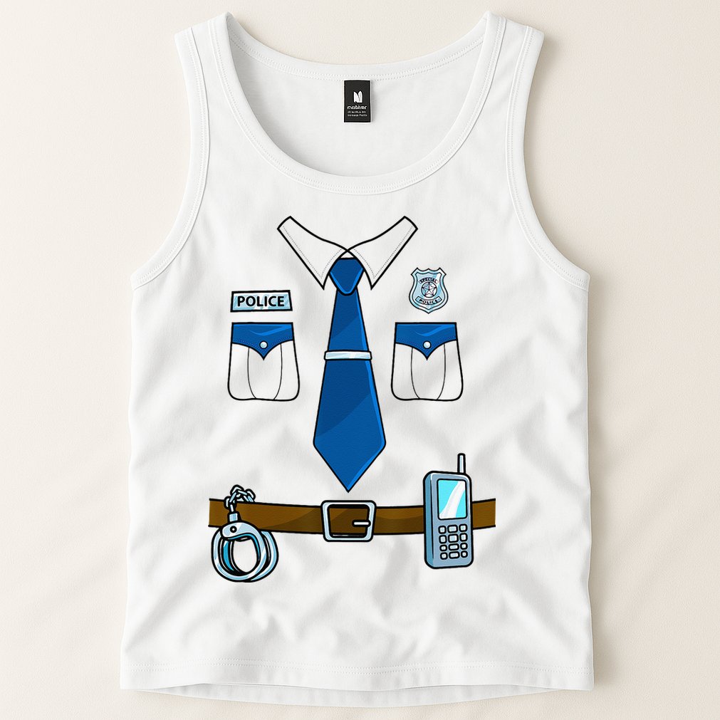 Police Costume Cop Uniform Officer Halloween Tank Top