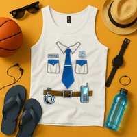 Police Costume Cop Uniform Officer Halloween Tank Top