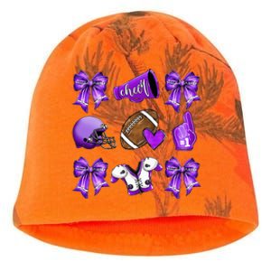 Purple Cheer Coquette Football Mom Kati - Camo Knit Beanie