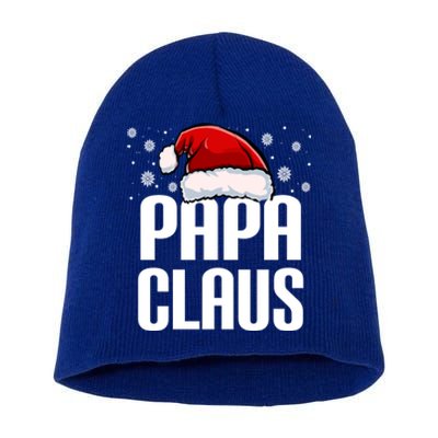 Papa Claus Christmas Pajama Family Xmas Papa Funny Santa Dad Cute Gift Short Acrylic Beanie