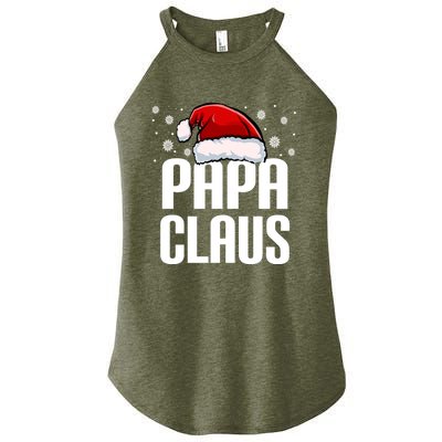 Papa Claus Christmas Pajama Family Xmas Papa Funny Santa Dad Cute Gift Women’s Perfect Tri Rocker Tank