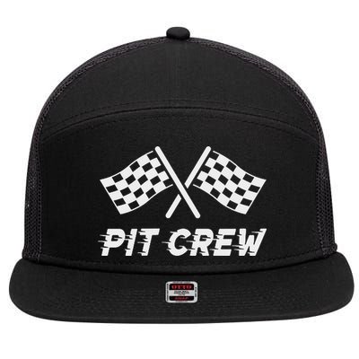 Pit Crew Costume For Racing Car Parties 7 Panel Mesh Trucker Snapback Hat
