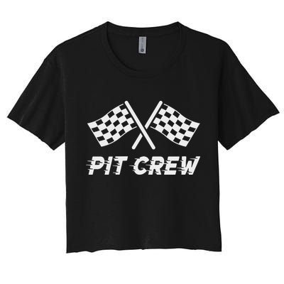 Pit Crew Costume For Racing Car Parties Women's Crop Top Tee