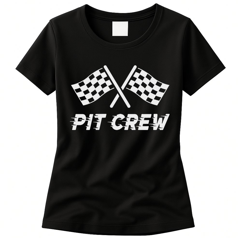 Pit Crew Costume For Racing Car Parties Womens T-Shirt