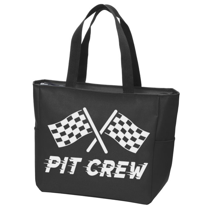 Pit Crew Costume For Racing Car Parties Zip Tote Bag