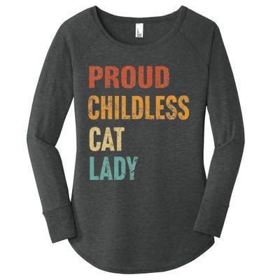 Proud Childless Cat Lady Karma Gift Women's Perfect Tri Tunic Long Sleeve Shirt