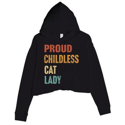 Proud Childless Cat Lady Karma Gift Crop Fleece Hoodie